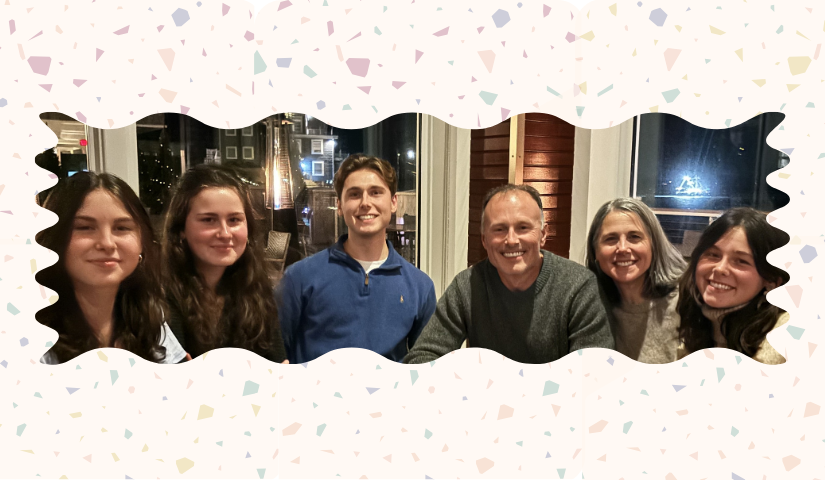 The Tremblay family (Laura, 2nd from right; Bella, far left).