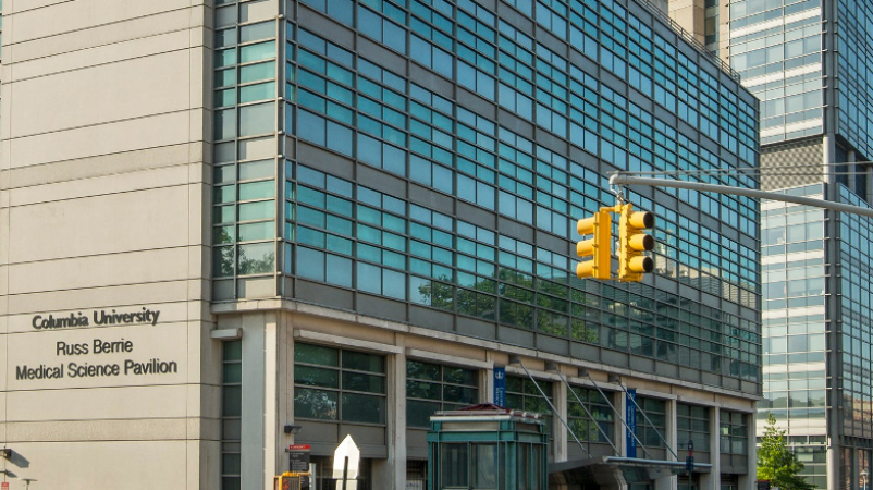 External shot of the Columbia University Russ Berrie Medical Science Pavilion